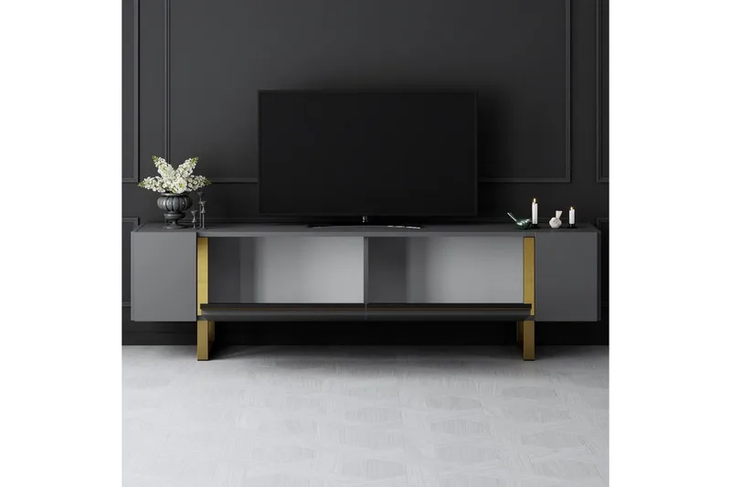 TV-bänk Sozi Antracit / Rany - Antracit / Rany - Möbler - Tv möbel & mediamöbel - TV bänk & mediabänk