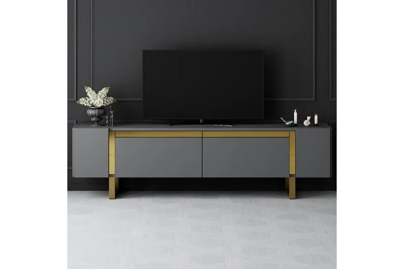 TV-bänk Sozi Antracit / Rany - Antracit / Rany - Möbler - Tv möbel & mediamöbel - TV bänk & mediabänk