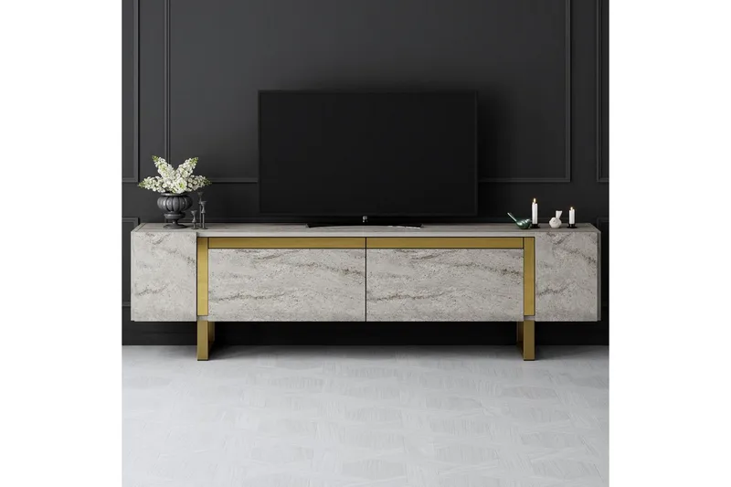 TV-bänk Sozi Travertin / Rany - Travertin / Rany - Möbler - Tv möbel & mediamöbel - TV bänk & mediabänk