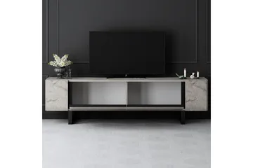 TV-bänk Sozi Travertin / Svart - Travertin / Svart - Möbler - Tv möbel & mediamöbel - TV bänk & mediabänk