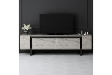 TV-bänk Sozi Travertin / Svart - Travertin / Svart - Möbler - Tv möbel & mediamöbel - TV bänk & mediabänk