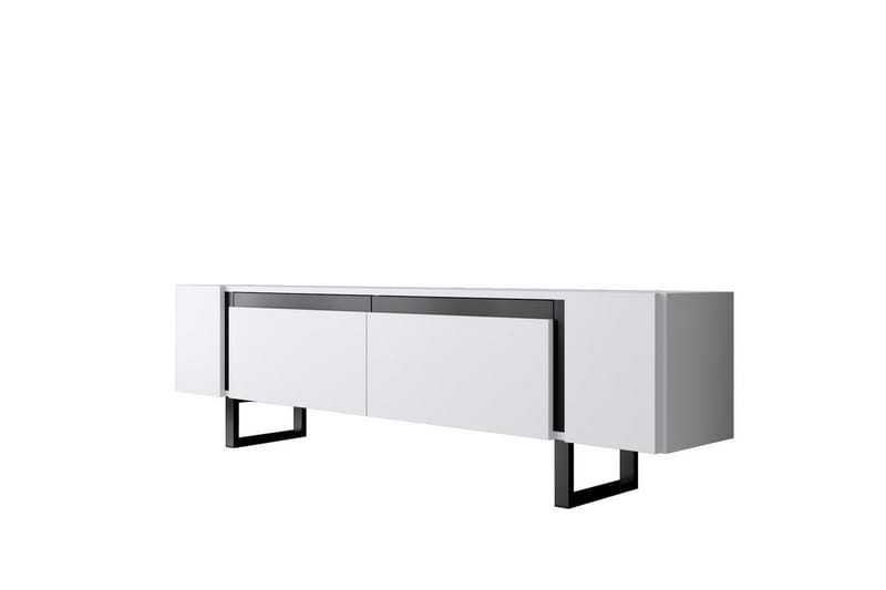 TV-bänk Sozi Vit / Svart - Vit / Svart - Möbler - Tv möbel & mediamöbel - TV bänk & mediabänk