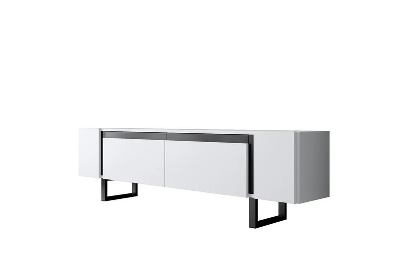 TV-bänk Sozi Vit / Svart - Vit / Svart - Möbler - Tv möbel & mediamöbel - TV bänk & mediabänk