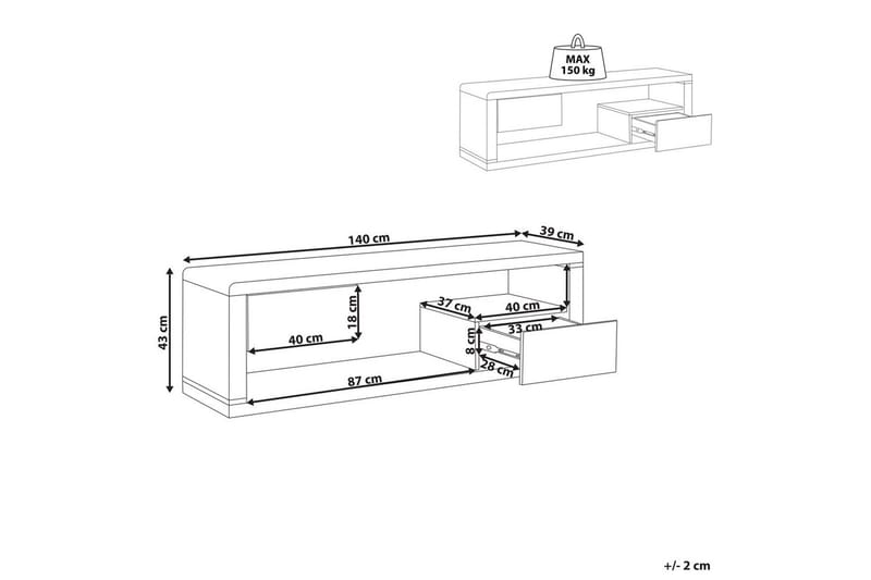 TV-bänk Spokan - Möbler - Tv möbel & mediamöbel - TV bänk & mediabänk