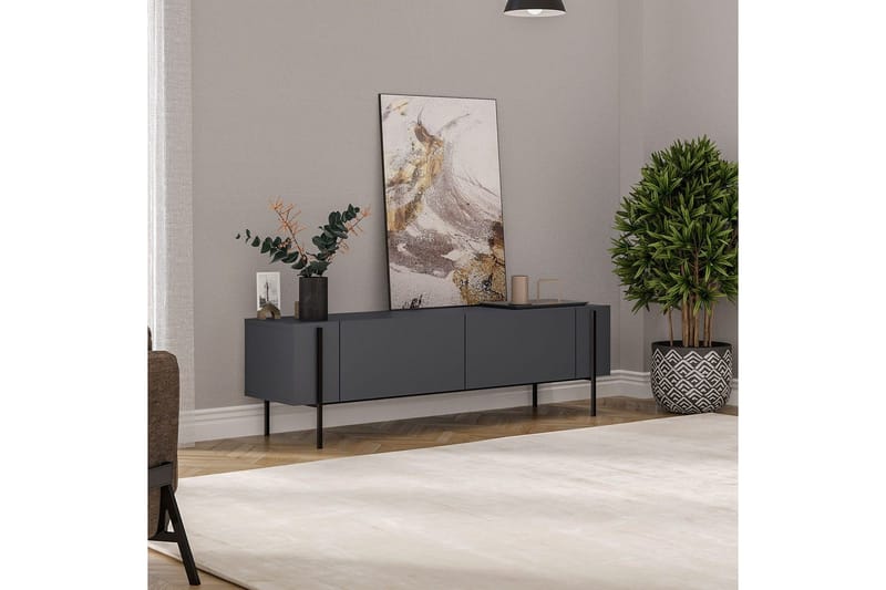 TV-bänk Stira Antracit - Antracit - Möbler - Tv möbel & mediamöbel - TV bänk & mediabänk