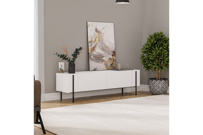 TV-bänk Stira Vit - Vit - Möbler - Tv möbel & mediamöbel - TV bänk & mediabänk