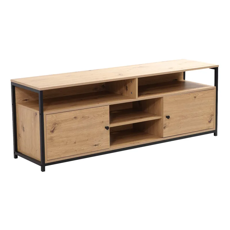 TV-bänk Study Ek/Svart 150x40x54 cm, ek/svart