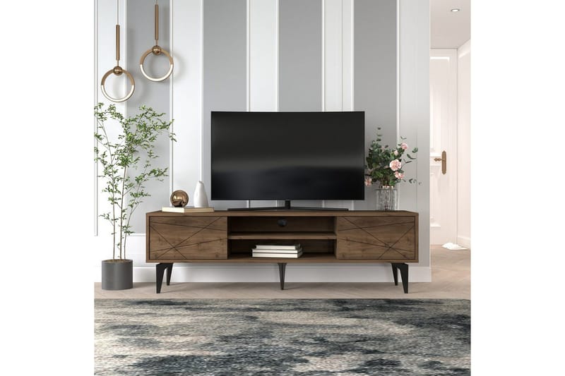 TV-bänk Sudama Valnöt - Valnöt - Möbler - Tv möbel & mediamöbel - TV bänk & mediabänk