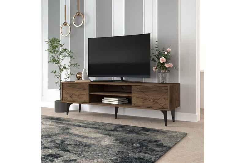 TV-bänk Sudama Valnöt - Valnöt - Möbler - Tv möbel & mediamöbel - TV bänk & mediabänk