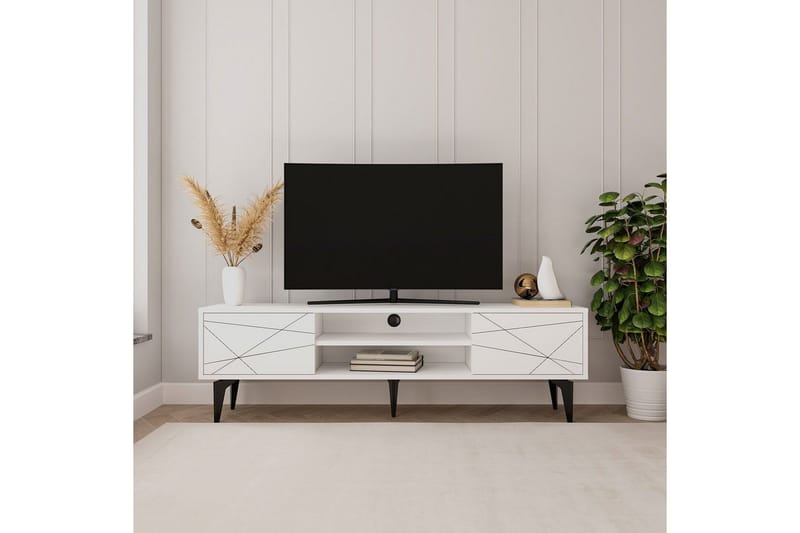 TV-bänk Sudama Vit - Vit - Möbler - Tv möbel & mediamöbel - TV bänk & mediabänk