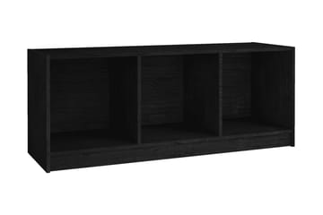 TV-bänk svart 104x33x41 cm massiv furu