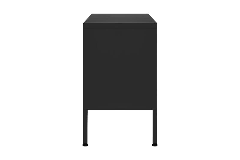 Tv-bänk svart 105x35x50 cm stål - Svart - Möbler - Tv möbel & mediamöbel - TV bänk & mediabänk