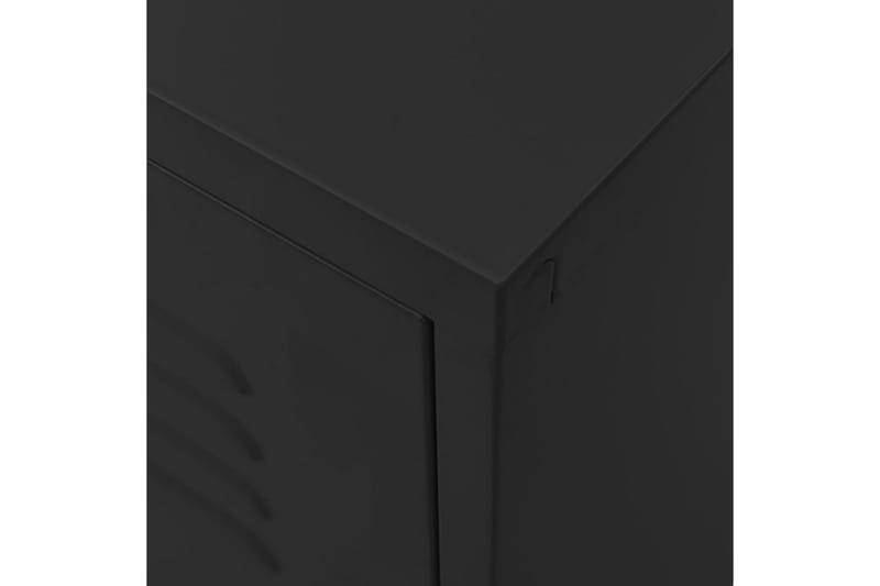 Tv-bänk svart 105x35x50 cm stål - Svart - Möbler - Tv möbel & mediamöbel - TV bänk & mediabänk