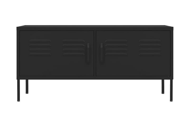 Tv-bänk svart 105x35x50 cm stål - Svart - Möbler - Tv möbel & mediamöbel - TV bänk & mediabänk