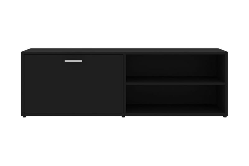 TV-bänk svart 120x34x37 cm spånskiva - Svart - TV bänk & mediabänk
