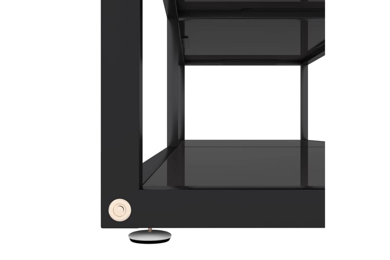 TV-bänk svart 160x40x40,5 cm härdat glas - Svart - Möbler - Tv möbel & mediamöbel - TV bänk & mediabänk