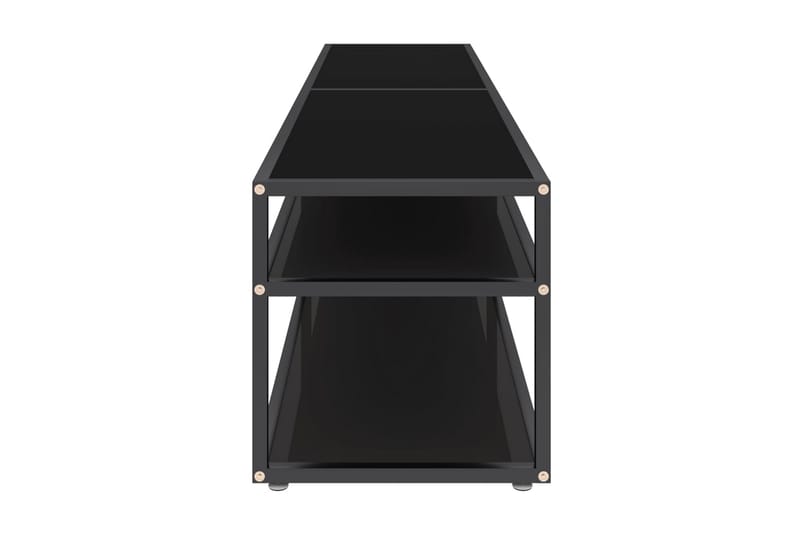 TV-bänk svart 180x40x40,5 cm härdat glas - Svart - Möbler - Tv möbel & mediamöbel - TV bänk & mediabänk