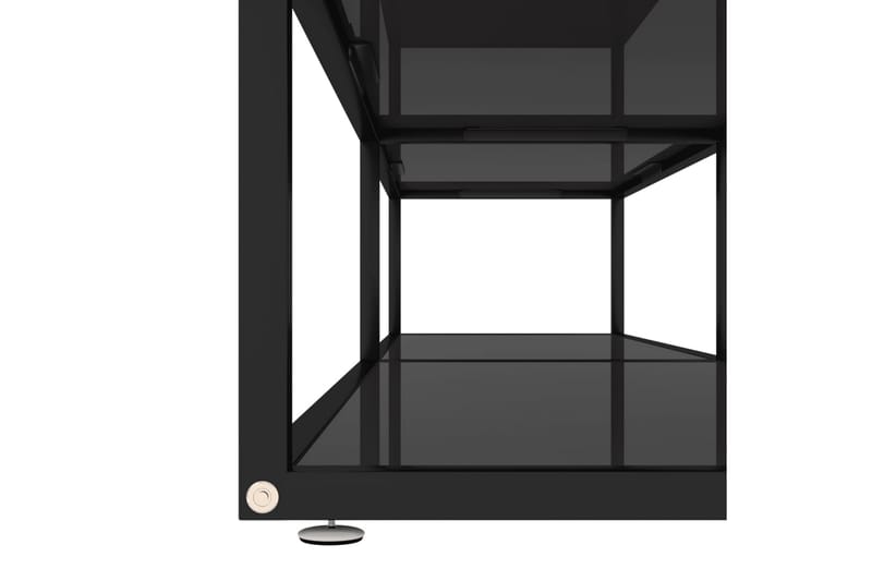 TV-bänk svart 180x40x40,5 cm härdat glas - Svart - Möbler - Tv möbel & mediamöbel - TV bänk & mediabänk