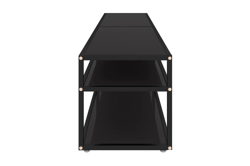 TV-bänk svart 200x40x40,5 cm härdat glas - Svart - Möbler - Tv möbel & mediamöbel - TV bänk & mediabänk