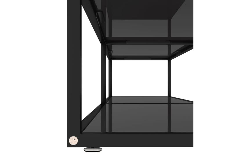 TV-bänk svart 200x40x40,5 cm härdat glas - Svart - Möbler - Tv möbel & mediamöbel - TV bänk & mediabänk