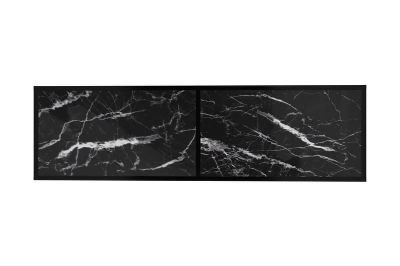 TV-bänk svart marmor 140x40x40,5 cm härdat glas - Svart - Möbler - Tv möbel & mediamöbel - TV bänk & mediabänk