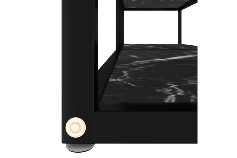 TV-bänk svart marmor 140x40x40,5 cm härdat glas - Svart - Möbler - Tv möbel & mediamöbel - TV bänk & mediabänk