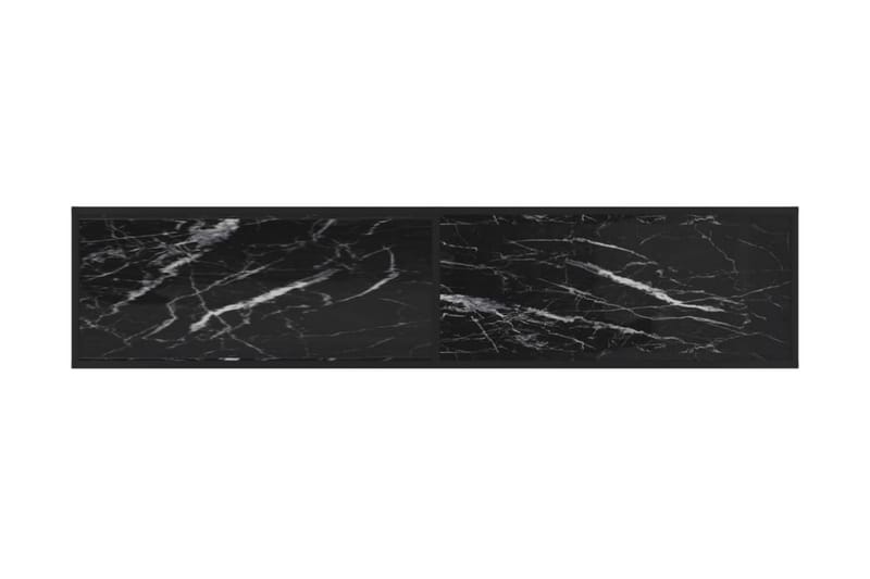 TV-bänk svart marmor 180x40x40,5 cm härdat glas - Svart - Möbler - Tv m�öbel & mediamöbel - TV bänk & mediabänk
