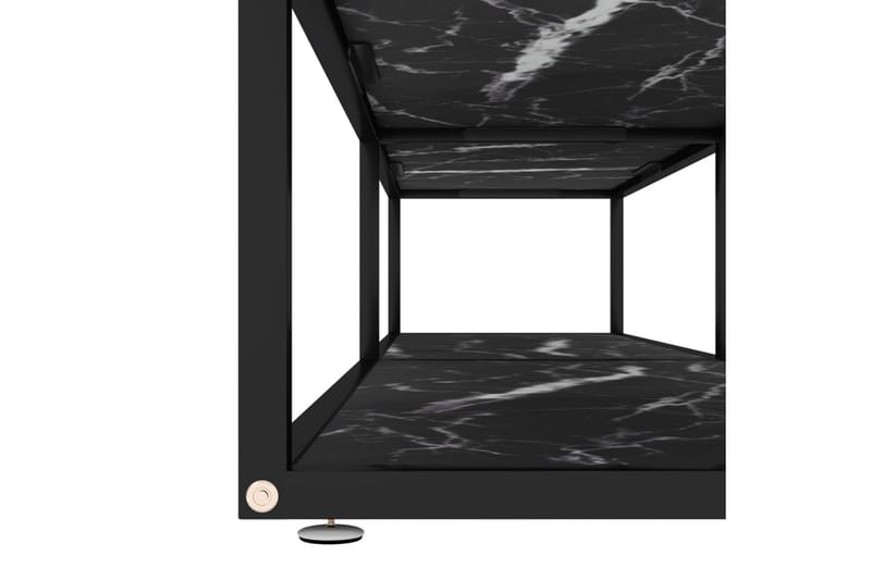 TV-bänk svart marmor 180x40x40,5 cm härdat glas - Svart - Möbler - Tv möbel & mediamöbel - TV bänk & mediabänk