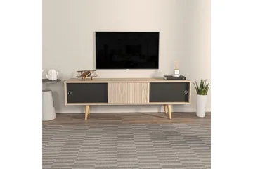 TV-bänk Ticoman Ek / svart - Ek / svart - Möbler - Tv möbel & mediamöbel - TV bänk & mediabänk