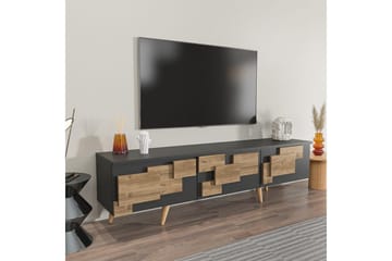 TV-bänk Ticomannd Antracit / Valnöt - Antracit / Valnöt - Möbler - Tv möbel & mediamöbel - TV bänk & mediabänk
