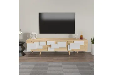 TV-bänk Ticomannd Ek / Vit - Ek / Vit - Möbler - Tv möbel & mediamöbel - TV bänk & mediabänk