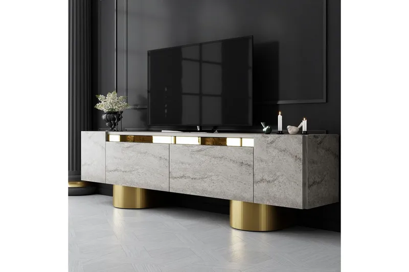 TV-bänk Travertin / Rany - Travertin / Rany - Möbler - Tv möbel & mediamöbel - TV bänk & mediabänk