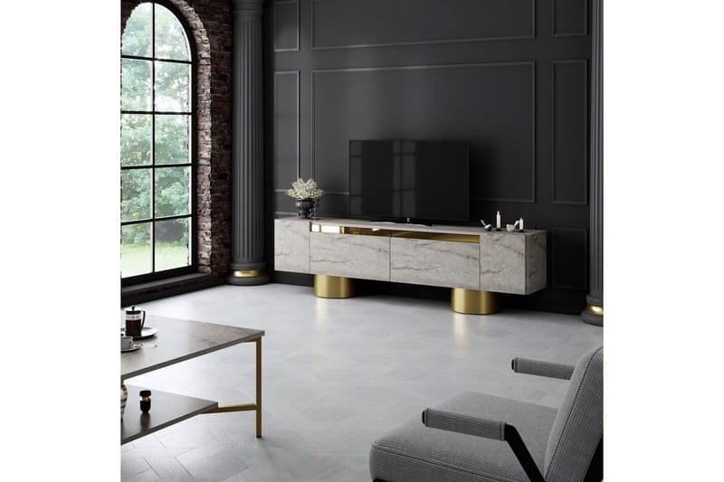 TV-bänk Travertin / Rany - Travertin / Rany - Möbler - Tv möbel & mediamöbel - TV bänk & mediabänk