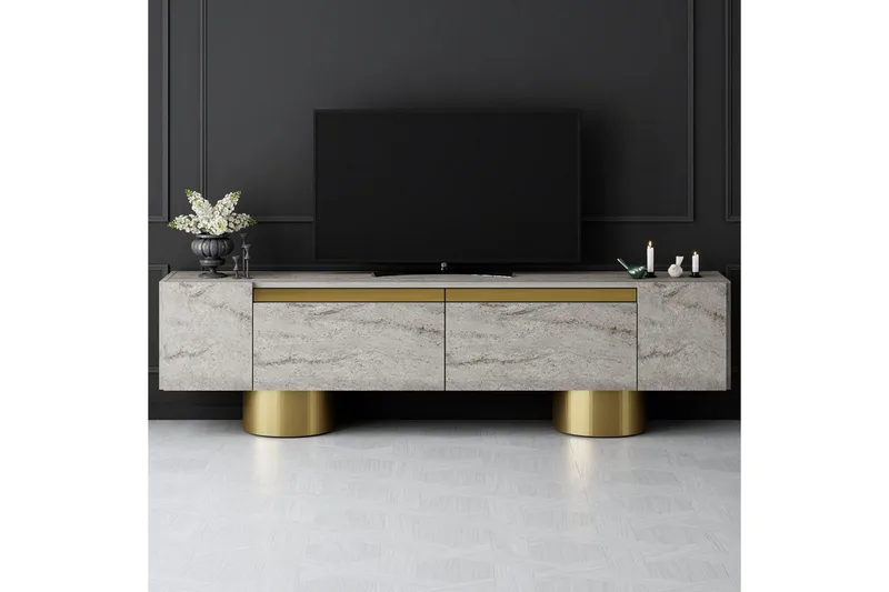 TV-bänk Travertin / Rany - Travertin / Rany - Möbler - Tv möbel & mediamöbel - TV bänk & mediabänk