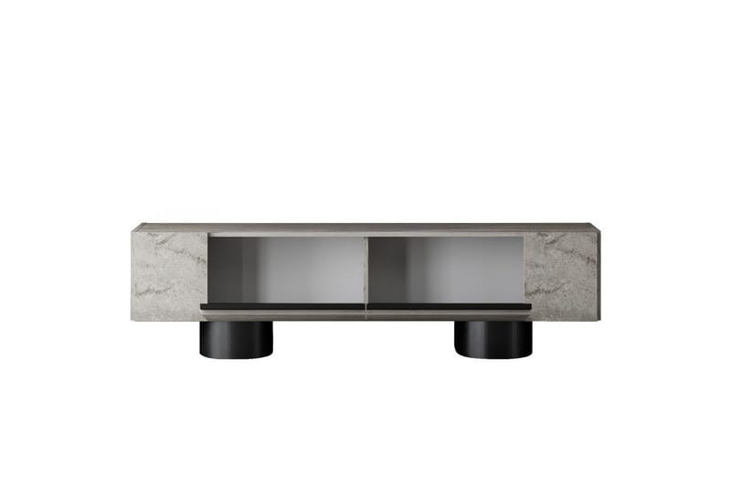 TV-bänk Travertin / Svart - Travertin / Svart - Möbler - Tv möbel & mediamöbel - TV bänk & mediabänk