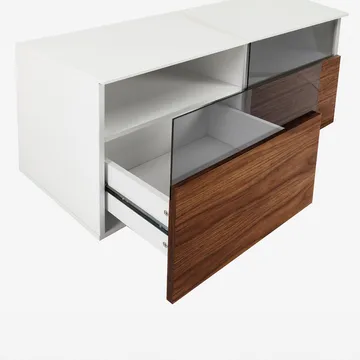 TV-bänk valnöt 100cm | 2 Lådor | Enchant - Möbler - Tv möbel & mediamöbel - TV bänk & mediabänk