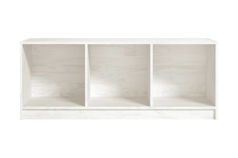 TV-bänk vit 104x33x41 cm massiv furu - Vit - Möbler - Tv möbel & mediamöbel - TV bänk & mediabänk