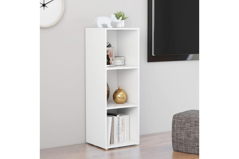 TV-bänk vit 107x35x37 cm spånskiva - Vit - Möbler - Tv möbel & mediamöbel - TV bänk & mediabänk