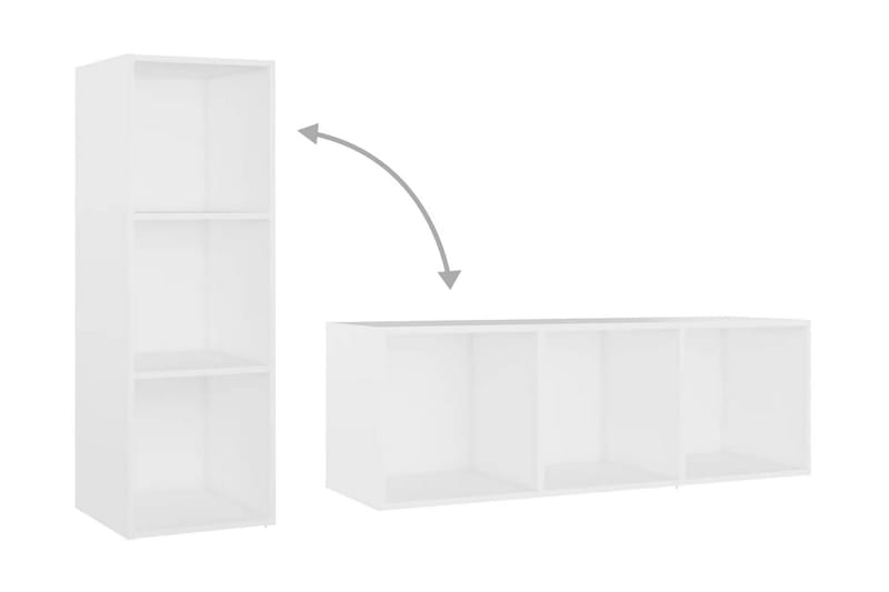 TV-bänk vit 107x35x37 cm spånskiva - Vit - Möbler - Tv möbel & mediamöbel - TV bänk & mediabänk