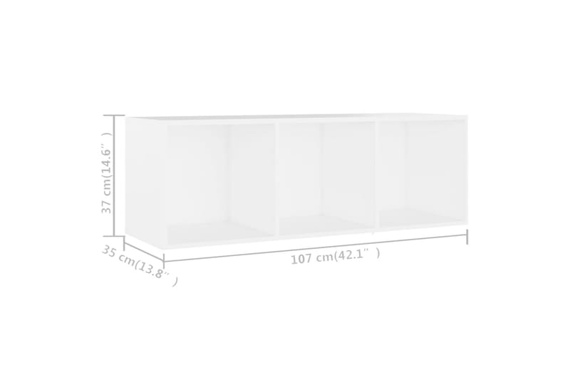 TV-bänk vit 107x35x37 cm spånskiva - Vit - Möbler - Tv möbel & mediamöbel - TV bänk & mediabänk