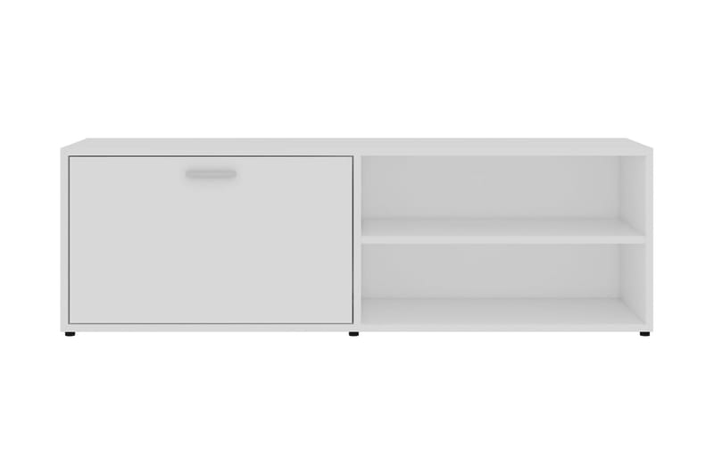 TV-bänk vit 120x34x37 cm spånskiva - Vit - TV bänk & mediabänk