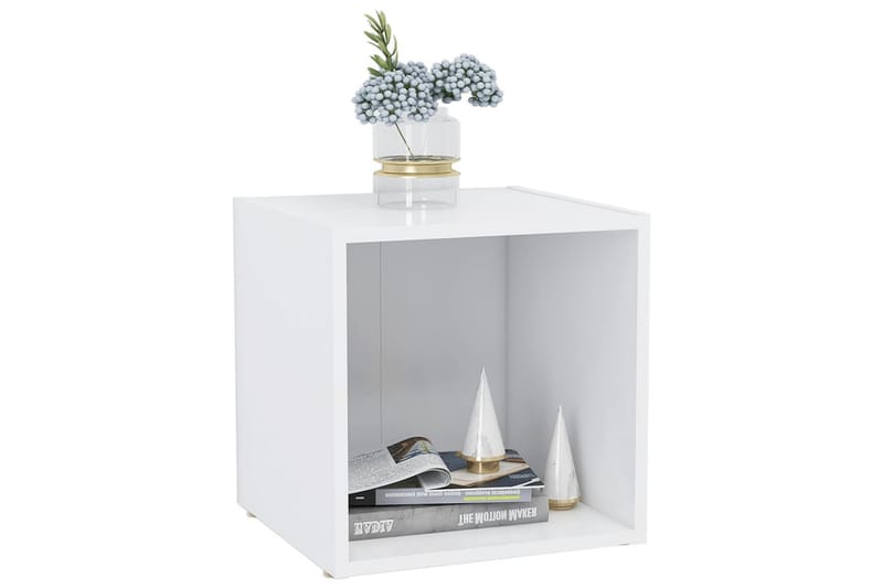 TV-bänk vit 37x35x37 cm spånskiva - Vit - Möbler - Tv möbel & mediamöbel - TV bänk & mediabänk