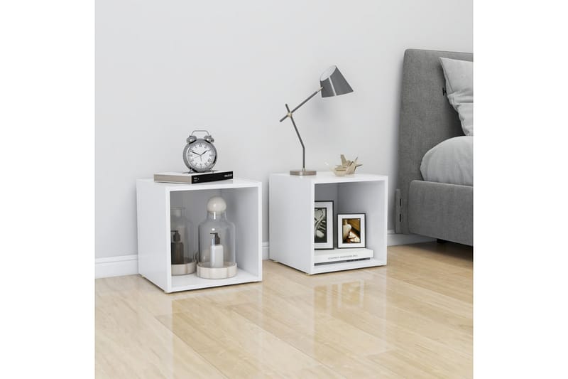 TV-bänk vit 37x35x37 cm spånskiva - Vit - Möbler - Tv möbel & mediamöbel - TV bänk & mediabänk