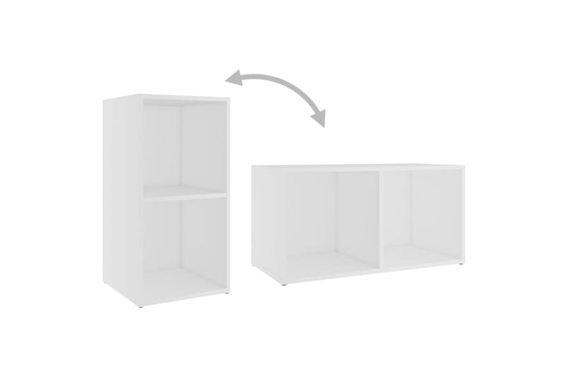 TV-bänk vit 72x35x36,5 cm spånskiva - Vit - Möbler - Tv möbel & mediamöbel - TV bänk & mediabänk