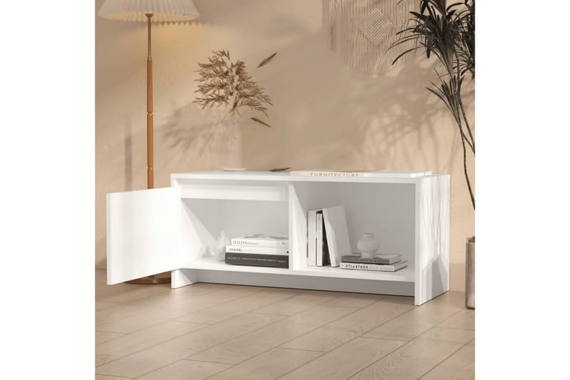 TV-bänk vit 90x35x40 cm - Vit - Möbler - Tv möbel & mediamöbel - TV bänk & mediabänk