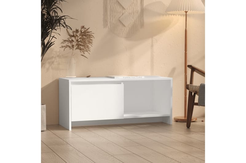 TV-bänk vit 90x35x40 cm - Vit - Möbler - Tv möbel & mediamöbel - TV bänk & mediabänk