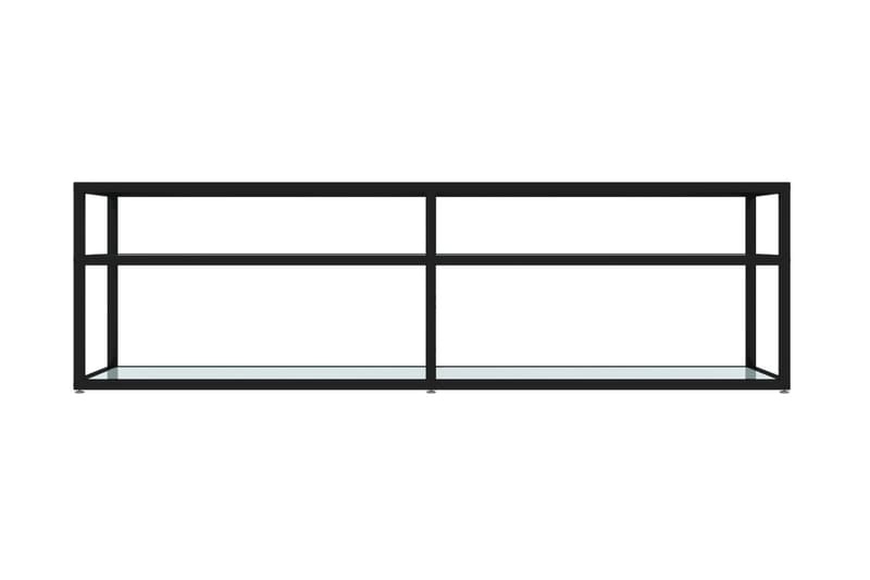 TV-bänk vit marmor 140x40x40,5 cm härdat glas - Vit - Möbler - Tv möbel & mediamöbel - TV bänk & mediabänk