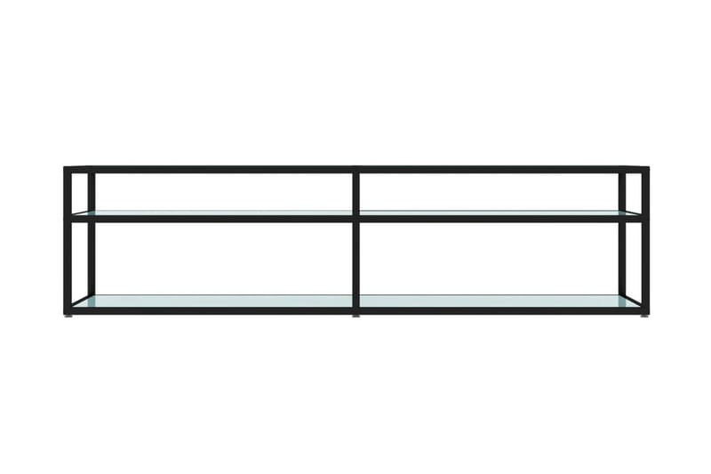 TV-bänk vit marmor 160x40x40,5 cm härdat glas - Vit - Möbler - Tv möbel & mediamöbel - TV bänk & mediabänk