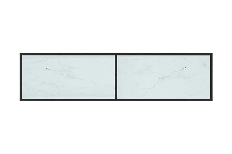 TV-bänk vit marmor 160x40x40,5 cm härdat glas - Vit - Möbler - Tv möbel & mediamöbel - TV bänk & mediabänk