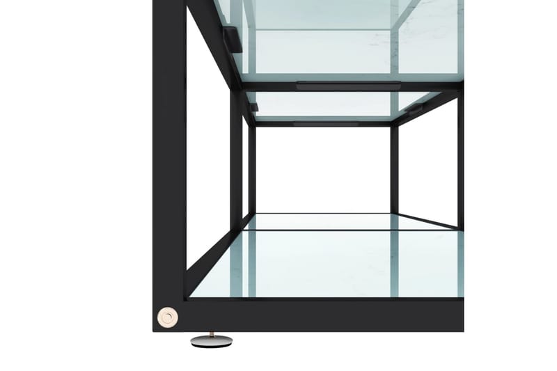TV-bänk vit marmor 180x40x40,5 cm härdat glas - Vit - Möbler - Tv möbel & mediamöbel - TV bänk & mediabänk
